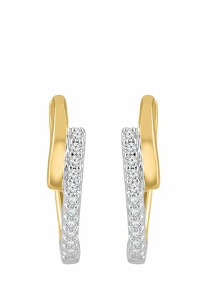 TWO COLOUR DIAMOND - Øreringe - yellow gold-coloured