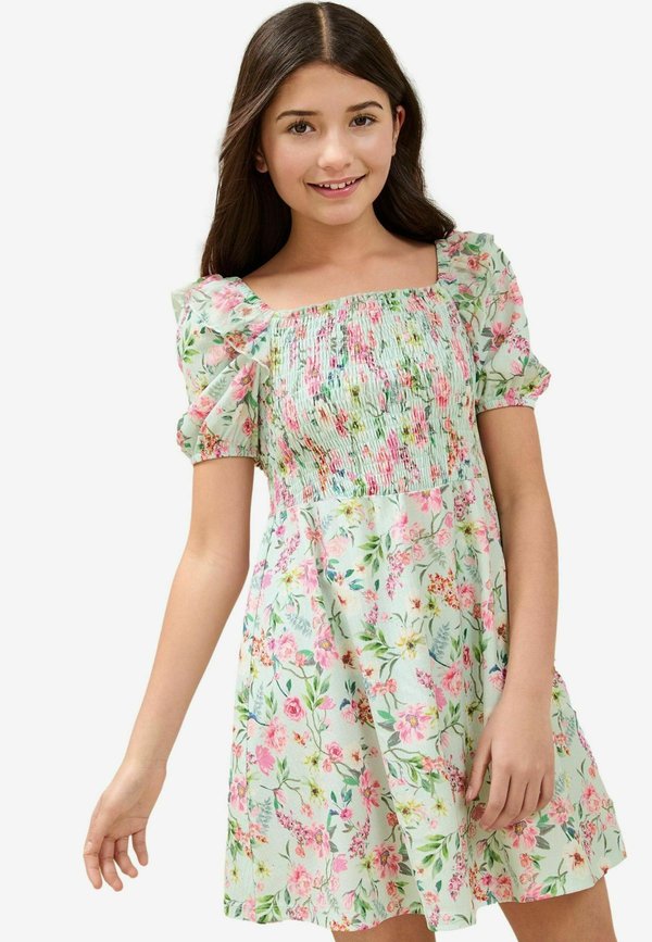 REGULAR FIT - CRINKLE PUFF SLEEVE - Jerseykleid