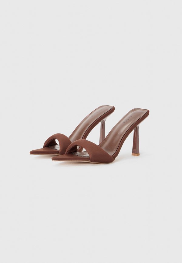 LOLLY - Heeled mules - chocolate4