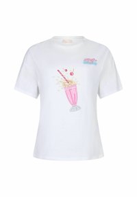 WITH RHINESTONES - Tričko s potlačou - white