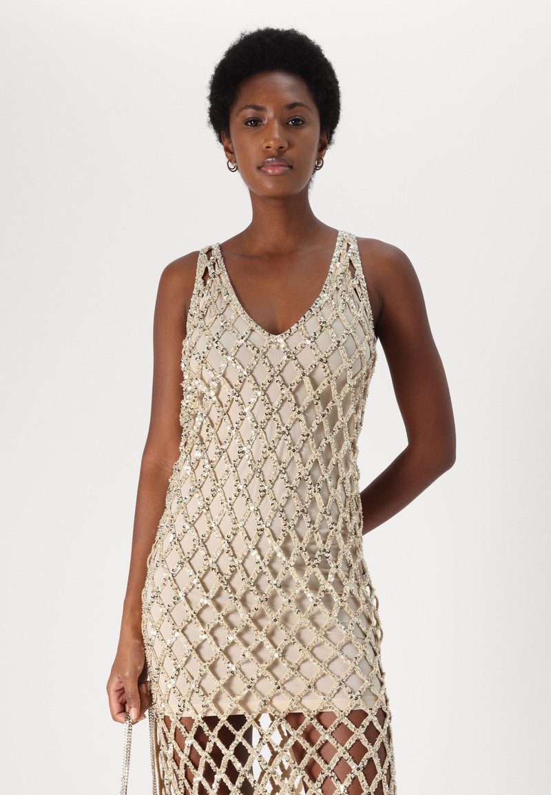 Patrizia Pepe DRESS - Cocktail dress / Party dress - gold beige/gold-coloured  - Zalando.co.uk
