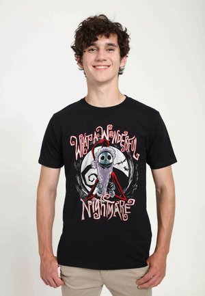NIGHTMARE BEFORE CHRISTMAS SANTA JACK UNISEX - T-shirt imprimé - black
