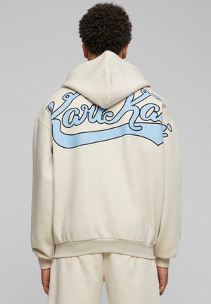 Karl Kani CHEST SIGNATURE OS FULL DINER - Sweatjacke - vanilla melange