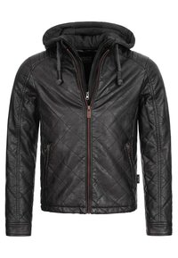 INDICODE JEANS Bunda z umělé kůže - black