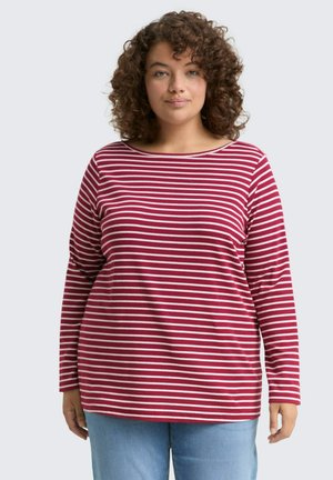WITH STREIFENMUSTER - Longsleeve - red offwhite stripe