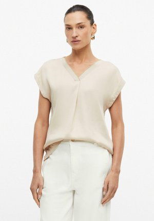 s.Oliver T-SHIRT - Blouse - helles sand