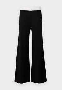 CONTRAST LOUNGE - Housut - black/organic white