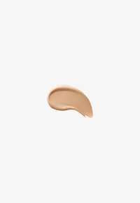 Vloeibare foundation swatch in een gladde, romige textuur; lichte beige kleur met een subtiele glans en geen zichtbare deeltjes.