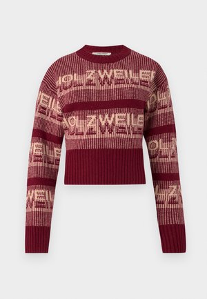 SKI CAPSULE CROPPED CREW - Pullover - burgundy mix