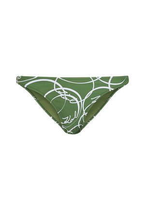 KARL LAGERFELD BRAZILIAN - Dół od bikini - circle aop green white