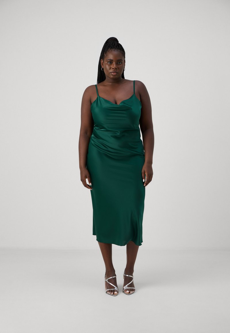 WAL G CURVE CARA COWL NECK MIDI DRESS - Kokteiļkleita/ballīšu kleita - forest green