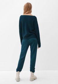 QS Stickad tröja - teal