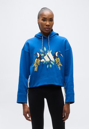 FARM HOODIE - Mikina s kapucňou - dark marine/cream white