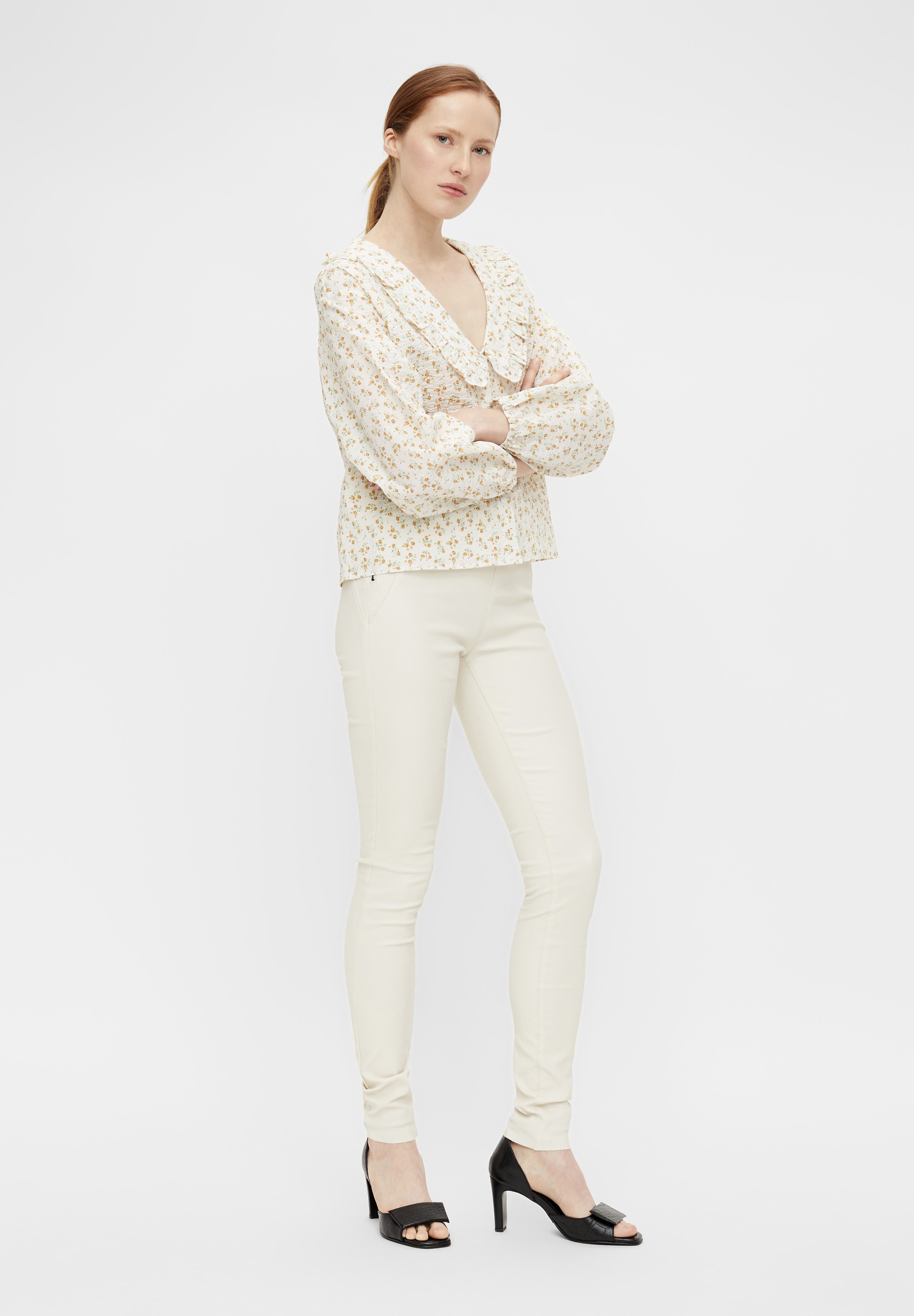 Damer OBJBELLE COATED - Leggings Damer OBJBELLE COATED - Leggings