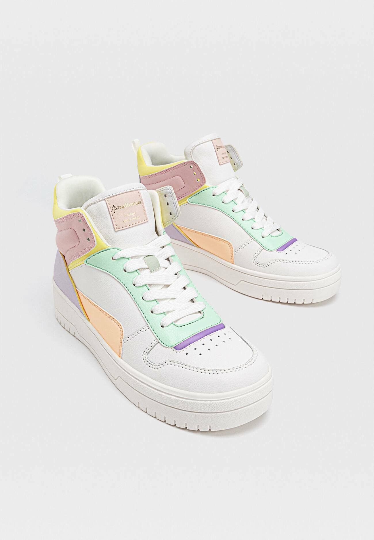 Stradivarius Sneakers hoog - pink/donkerroze - Zalando.be
