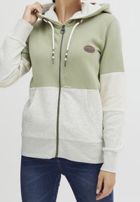 Oxmo Sudadera con cremallera - mottled light green