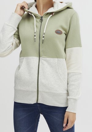 Sudadera con cremallera - mottled light green