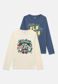 Unausgewählt, off-white, dark blue