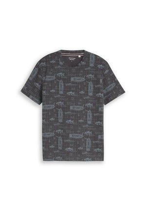 TOM TAILOR, T-SHIRT MIT ALLOVER-PRINT - T-Shirt print - grey nautical design
