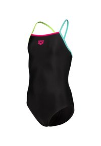 Arena LIGHT DROP SOLID - Badedragt - black soft green water freak rose
