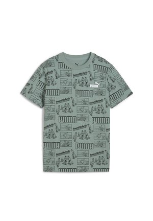 MID 90S TEE YOUTH - Camiseta estampada - green moon