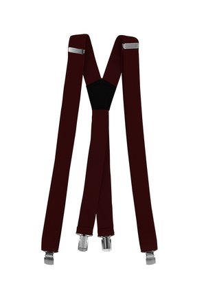 Fabio Farini HOSENTRÄGER 3CM BREITE X-FORM VERSTELLBARE LÄNGE MIT CLIPVERSCHLUSS - Gürtel business - brombeere