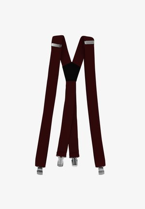 Fabio Farini HOSENTRÄGER 3CM BREITE X-FORM VERSTELLBARE LÄNGE MIT CLIPVERSCHLUSS - Gürtel business - brombeere