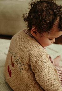 Next REGULAR FIT - Cardigan - tan brown cherry embroidered