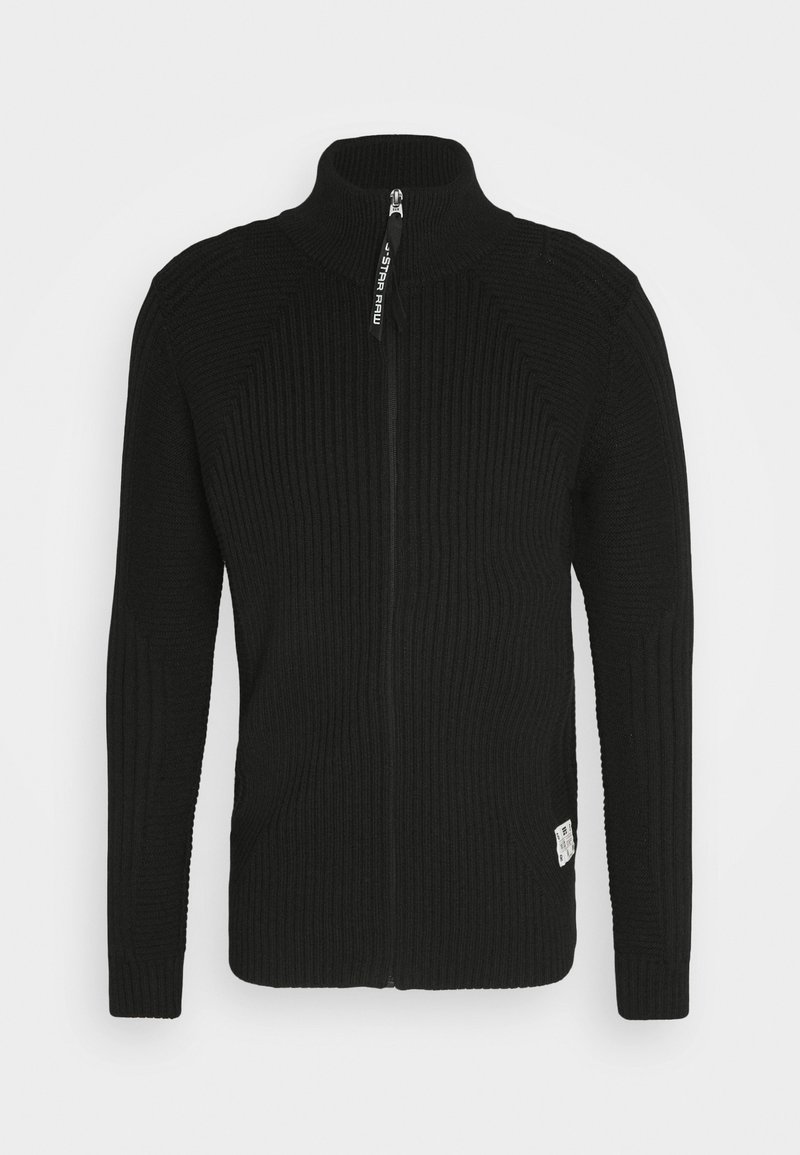 G Star 3d Biker Zip Thru Knit L S Strickjacke Cotton Tone Fusion Knit O Dk Black Schwarz Zalando De