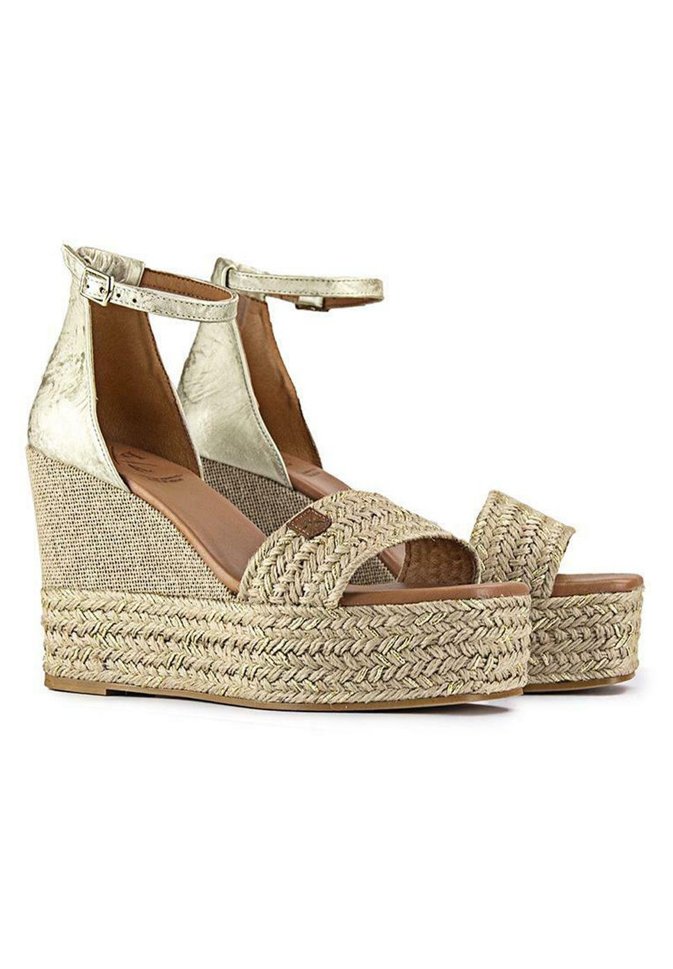 POPA LAGOON - Sandalias de cuña - oro/dorado - Zalando.es