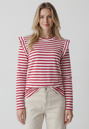 usha, Langærmet T-shirt - red stripe