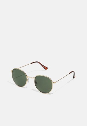 UNISEX - Sunglasses - gold-coloured/green