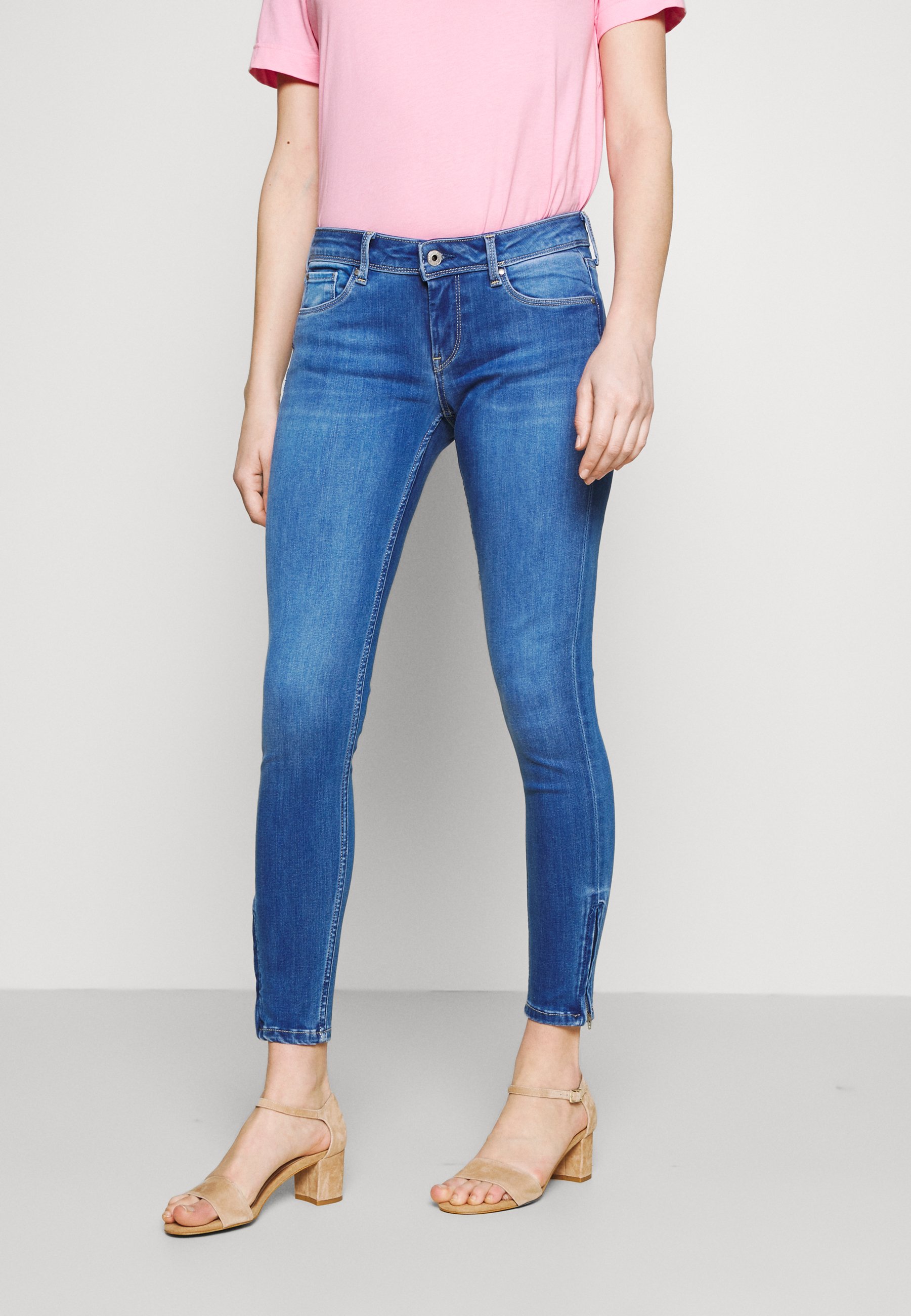 Pepe Jeans LOLA ZIP - Jeans Skinny Fit - denim/blue denim - Zalando.co.uk