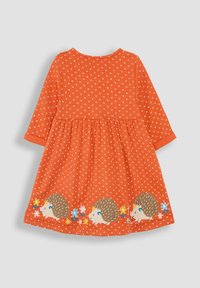 JoJo Maman Bébé HEDGEHOG APPLIQUÉ FRONT - REGULAR FIT - Jerseykleid - rust