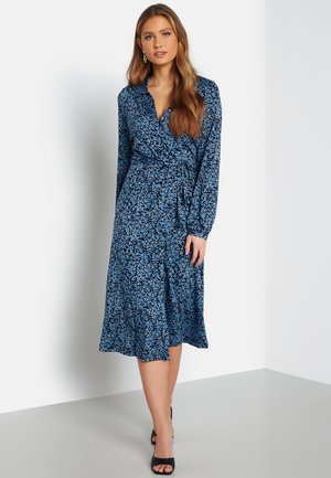 LONG SLEEVE SHIRT MIDI DRESS - Košilové šaty - apricot
