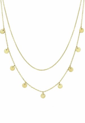 TEXTURED CIRCLE LAYERED - Necklace - goldfarben