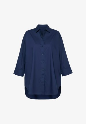 Studio Untold, BLUSE, OVERSIZED, RÜCKEN-KNOPFLEISTE, LANGARM - Hemdbluse - marine