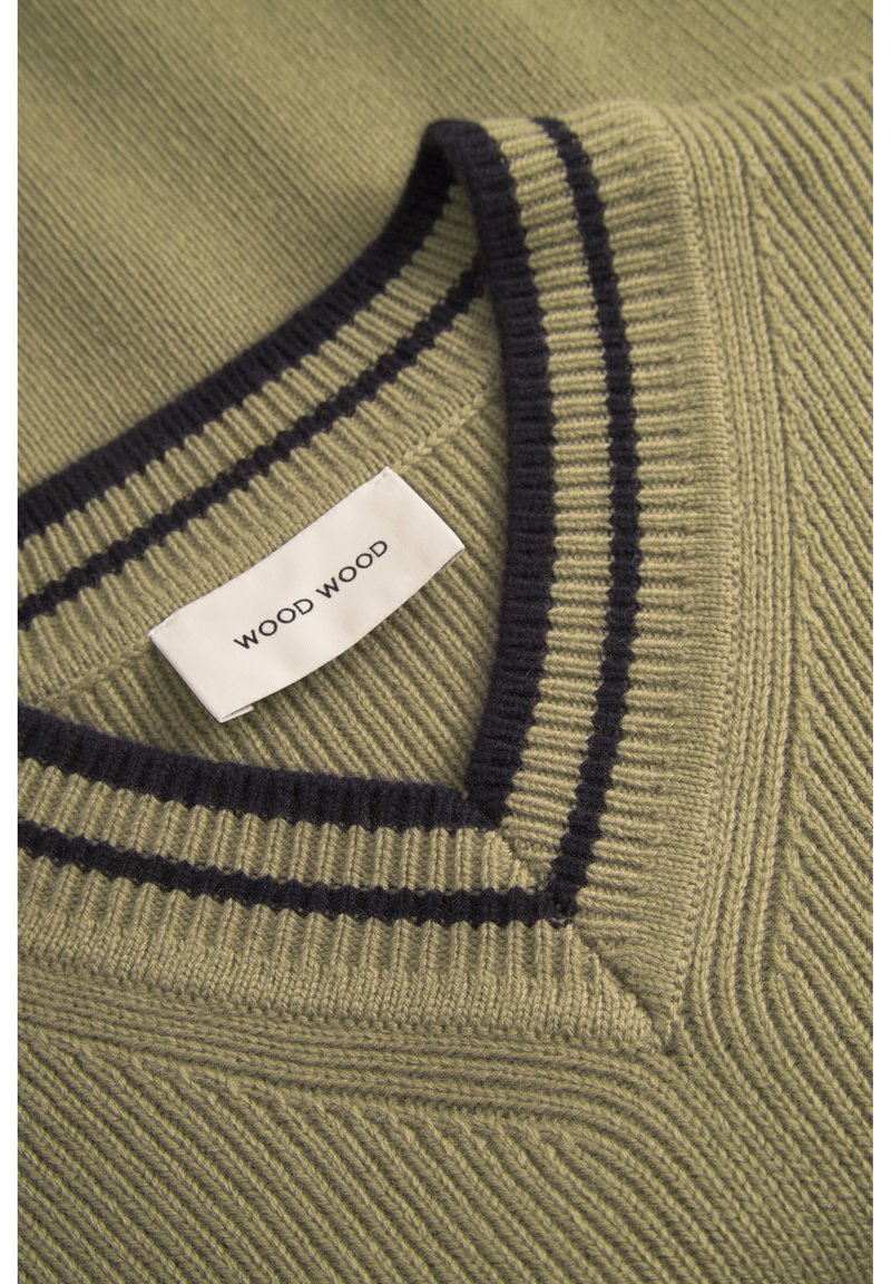 WOOD WOOD COBEK V-NECK  - Maglione - fallen rock