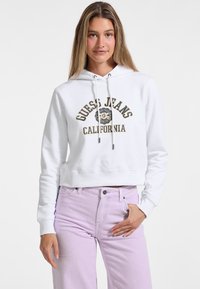CROP - Mikina s kapucňou - weiß
