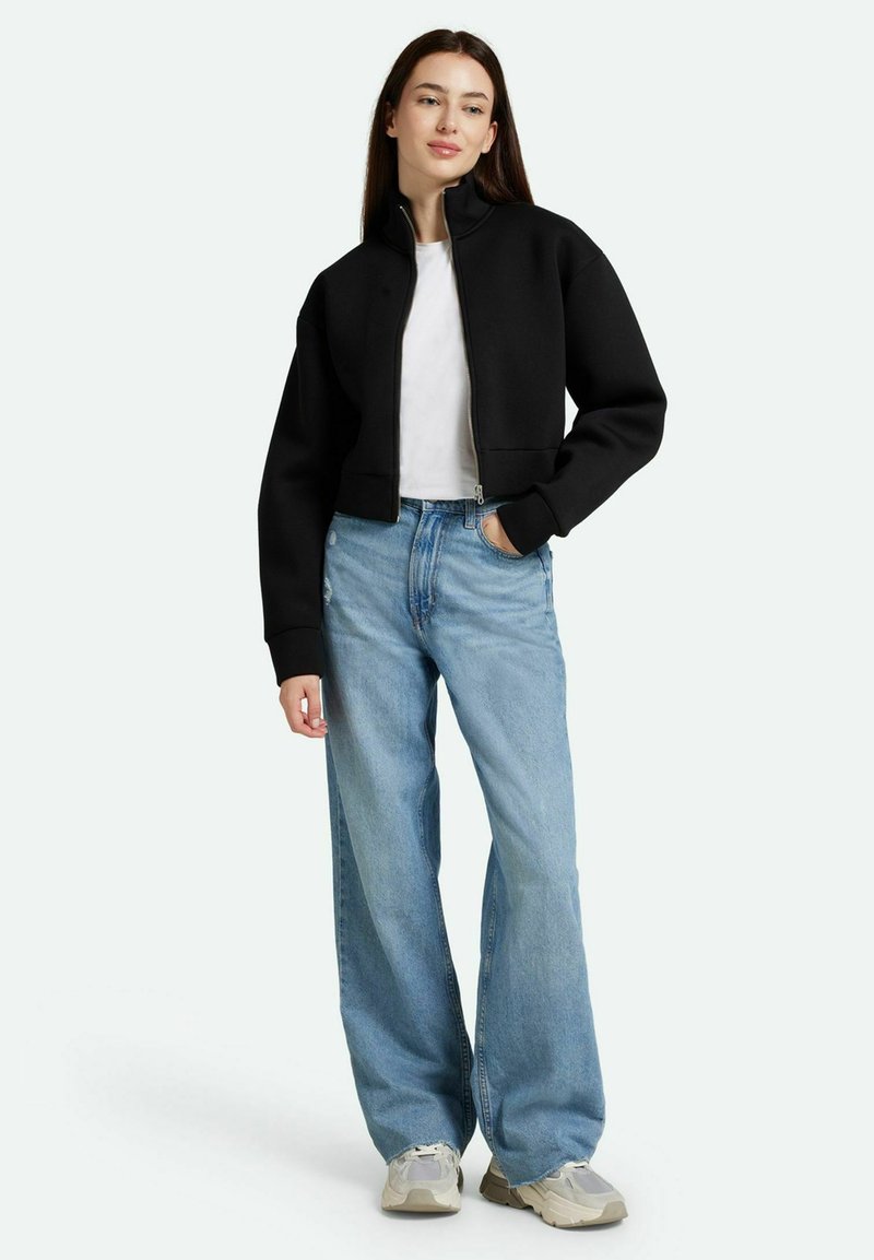 Minimum Sweater met rits zwart Minimum Sweater met rits zwart