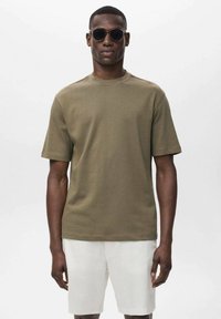 Mango - Basic T-shirt - khaki Thumbnail Image 1