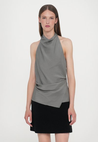 CLOSED HALTER NECK - Camicetta - led grey