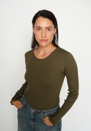 ELAINE SEAMLESS  TEE - Bluză cu mânecă lungă - olive night