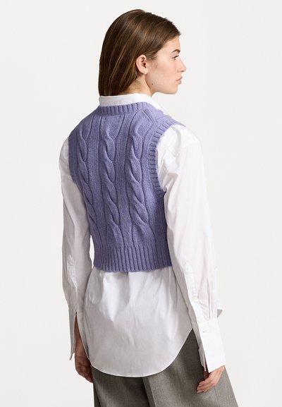 Polo Ralph Lauren CROPPED CABLE WOOL-CASHMERE JUMPER - Pullover - taylor purple
