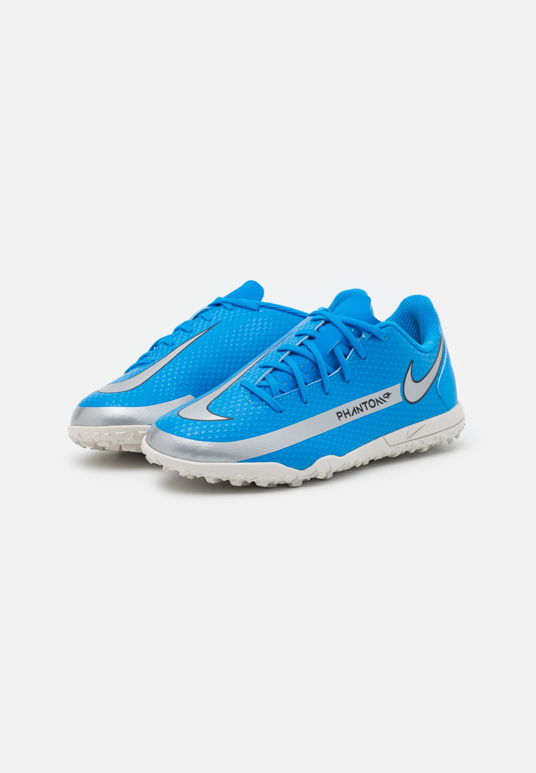 Nike Performance JR PHANTOM GT CLUB TF UNISEX - Botas de fútbol multitacos  - photo blue/metallic silver/rage green/azul - Zalando.es