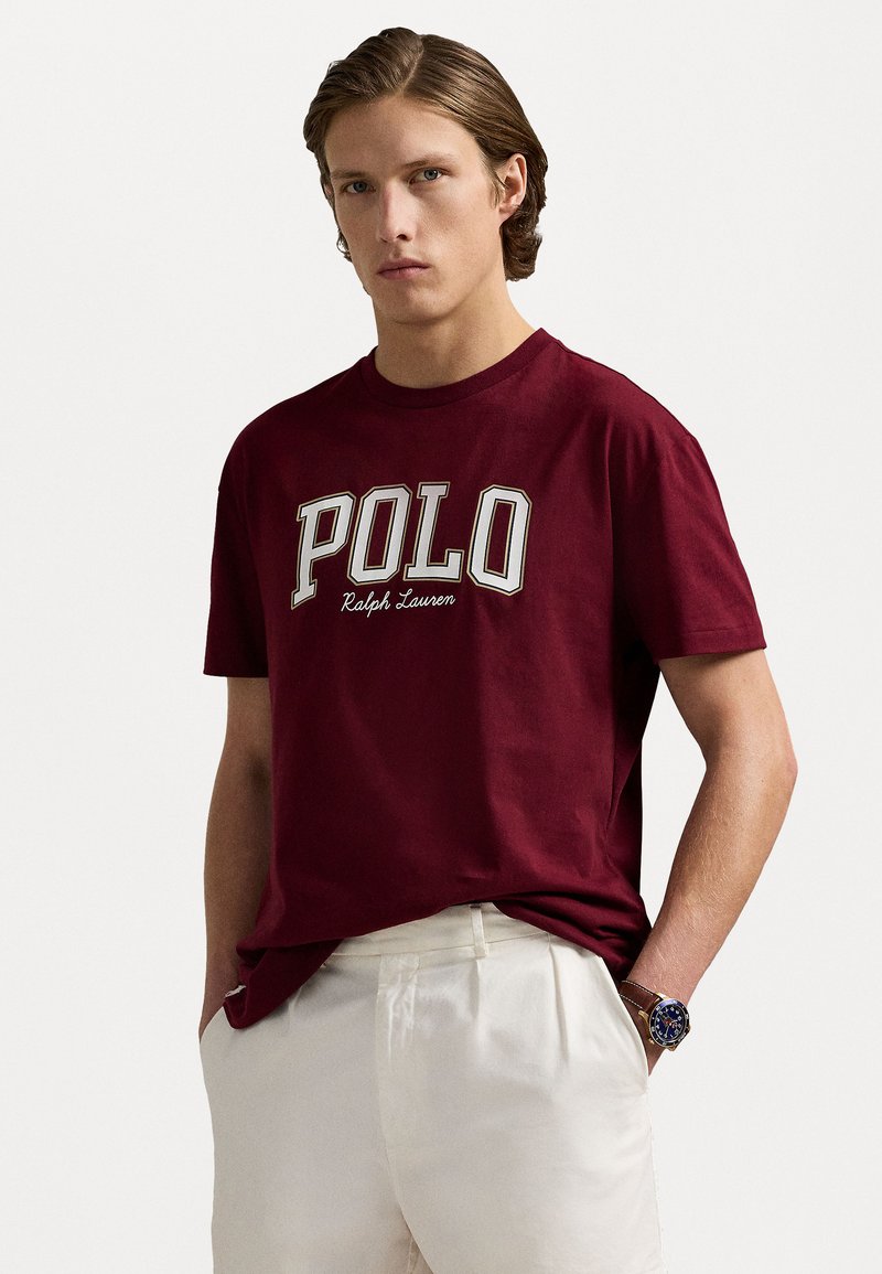 Polo Ralph Lauren CUSTOM SLIM FIT LOGO JERSEY T-SHIRT - Tricou cu imprimeu - classic wine