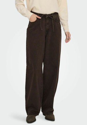 Loose fit teksad - dark brown denim