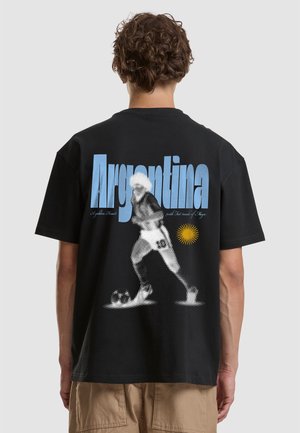 Mister Tee, GREAT AGENTINA OVERSIZE TEE - Tricou cu imprimeu - black