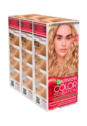 GARNIER COLOR SENSATION COLORAZIONE PERMANENTE, FINO A 10 SETTIMANE DI COLORE INTENSO - 3 PACK - Tinte capelli - biondo chiarissimo beige