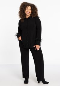 YOEK WITH BUTTONS - Chemisier - black
